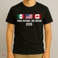 Three Nations One Dream 2026 International Soccer Tournament T-Shirt thumb 3