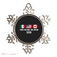 Three Nations One Dream 2026 International Soccer Tournament Ornament thumb 0