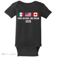 Three Nations One Dream 2026 International Soccer Tournament Baby Bodysuit thumb 0