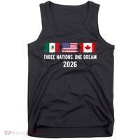 Three Nations One Dream 2026 International Soccer Tournament Tank Top thumb 0