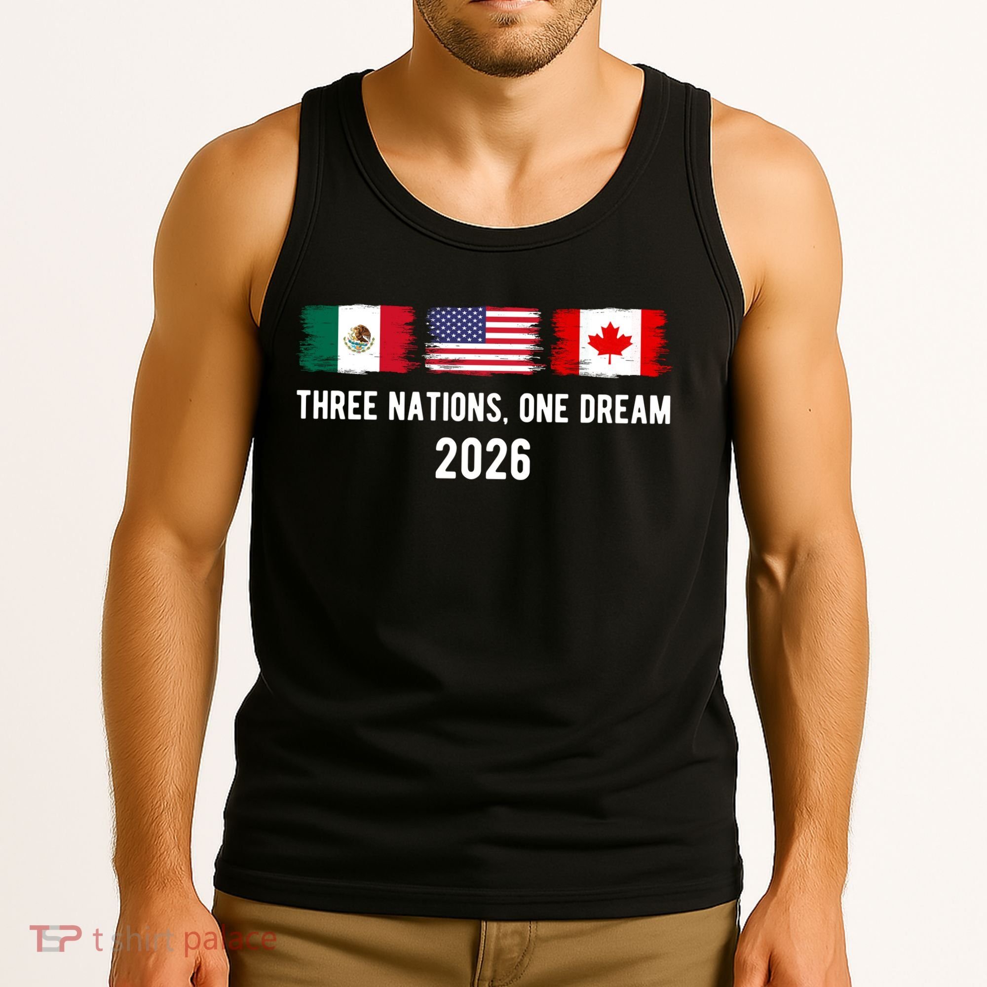 Three Nations One Dream 2026 International Soccer Tournament Tank Top