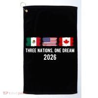 Three Nations One Dream 2026 International Soccer Tournament Golf Towel thumb 0