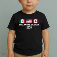 Three Nations One Dream 2026 International Soccer Tournament Toddler T-Shirt thumb 2
