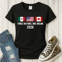 Three Nations One Dream 2026 International Soccer Tournament Women's T-Shirt thumb 3