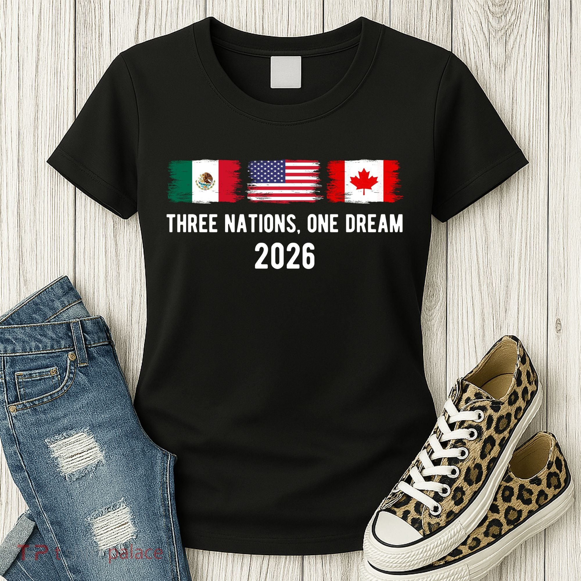 Three Nations One Dream 2026 International Soccer Tournament Women's T-Shirt