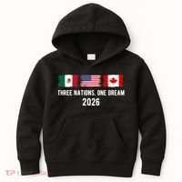 Three Nations One Dream 2026 International Soccer Tournament Kids Hoodie thumb 0
