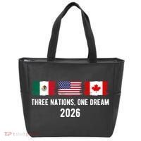 Three Nations One Dream 2026 International Soccer Tournament Tote Bag thumb 0