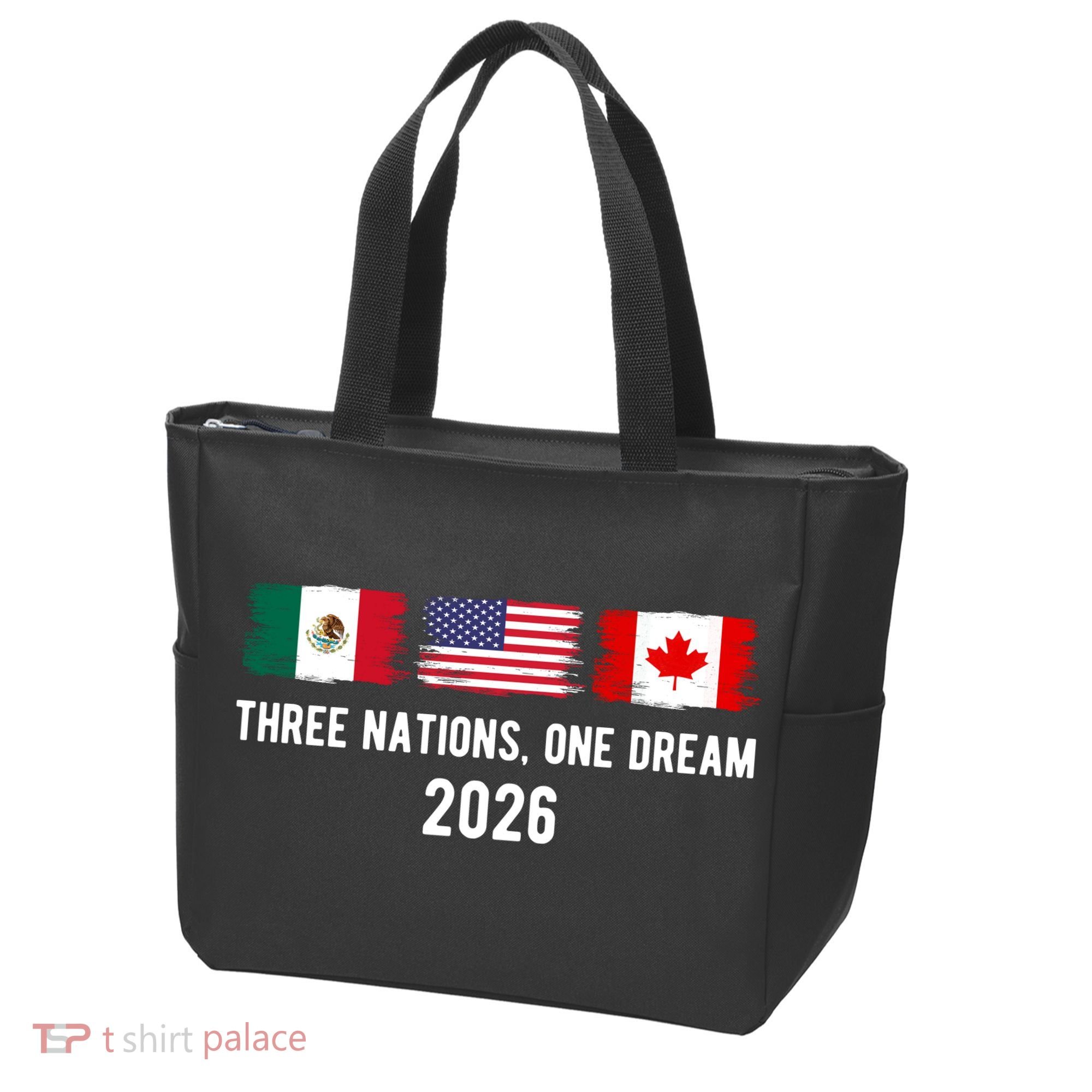Three Nations One Dream 2026 International Soccer Tournament Tote Bag