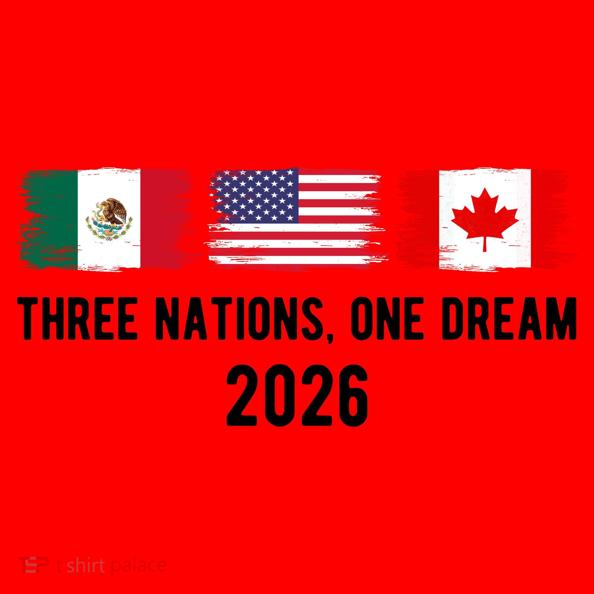 Three Nations One Dream 2026 International Soccer Tournament Santa Hat
