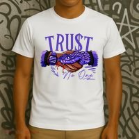 Trust No One Black Field Purple 12s Matching T-Shirt thumb 3
