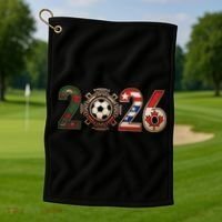 Three Nations One Game 2026 Soccer Cup Golf Towel thumb 1