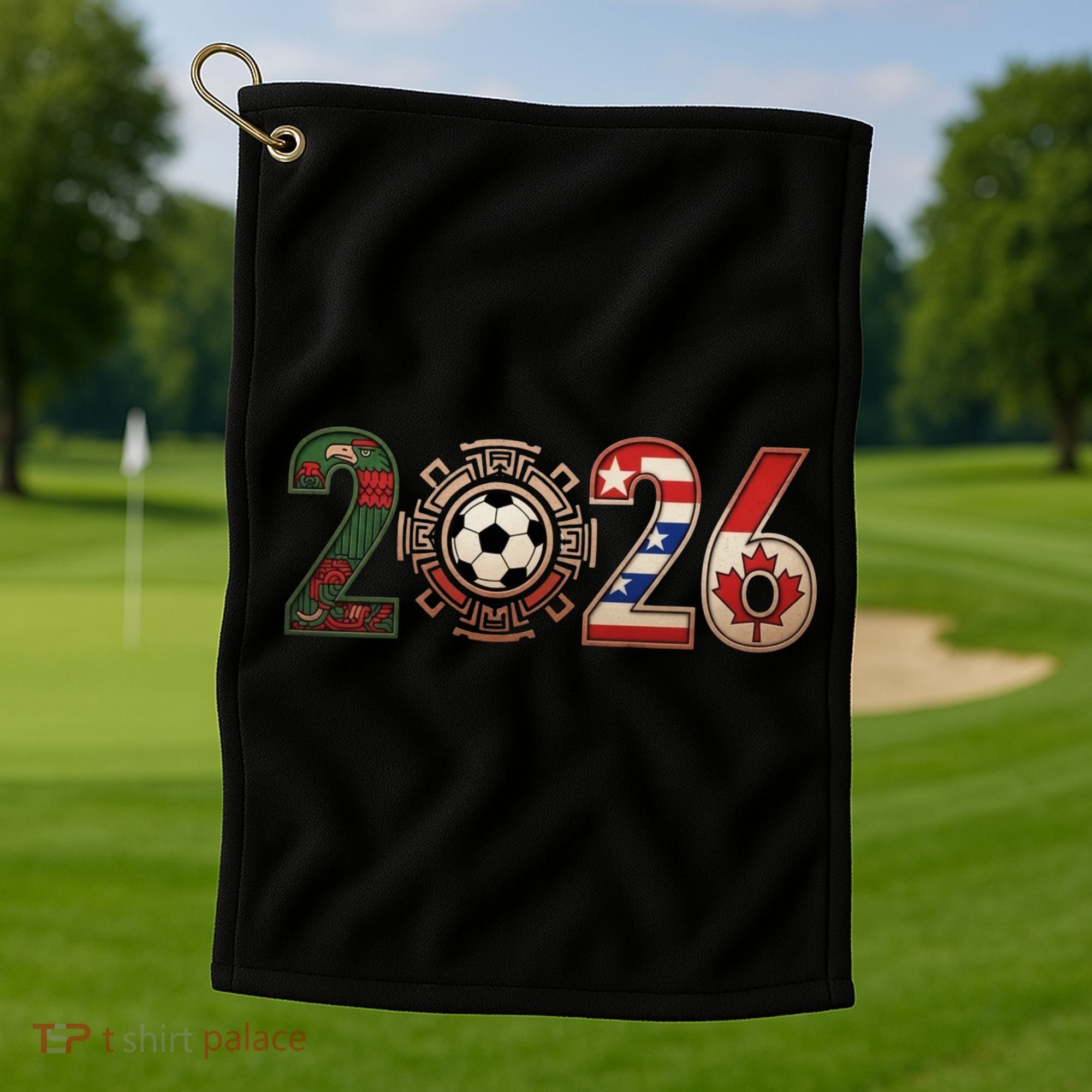 Three Nations One Game 2026 Soccer Cup Golf Towel