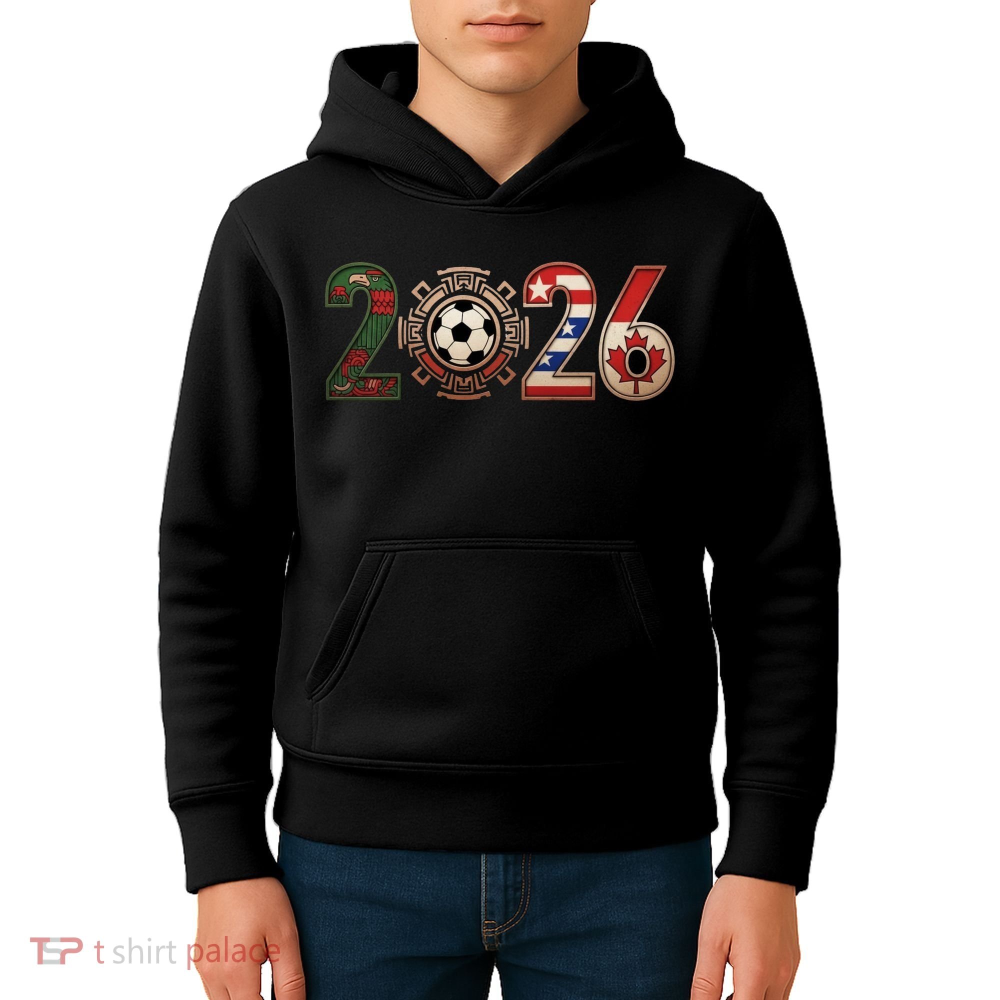 Three Nations One Game 2026 Soccer Cup Kids Hoodie