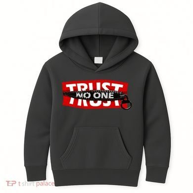 Trust No One Graphic Kids Hoodie