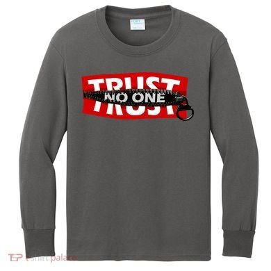 Trust No One Graphic Kids Long Sleeve Shirt