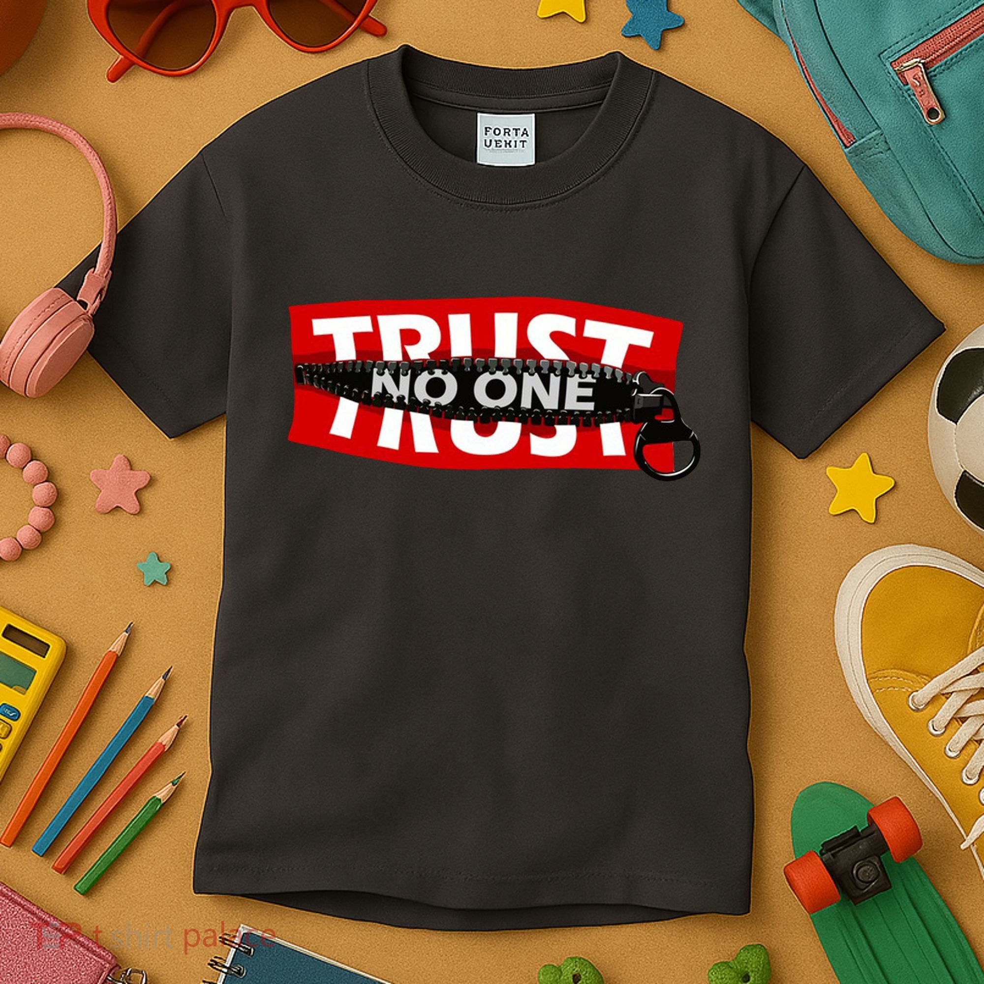 Trust No One Graphic Kids T-Shirt