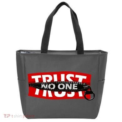 Trust No One Graphic Tote Bag
