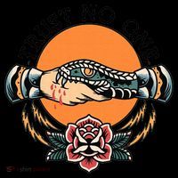 Trust No One Handshake Snake Traditional Tattoo Art Coffee Mug thumb 5