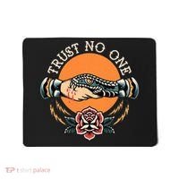 Trust No One Handshake Snake Traditional Tattoo Art Mousepad thumb 0