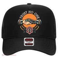 Trust No One Handshake Snake Traditional Tattoo Art Hat thumb 0