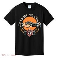 Trust No One Handshake Snake Traditional Tattoo Art Kids T-Shirt thumb 0