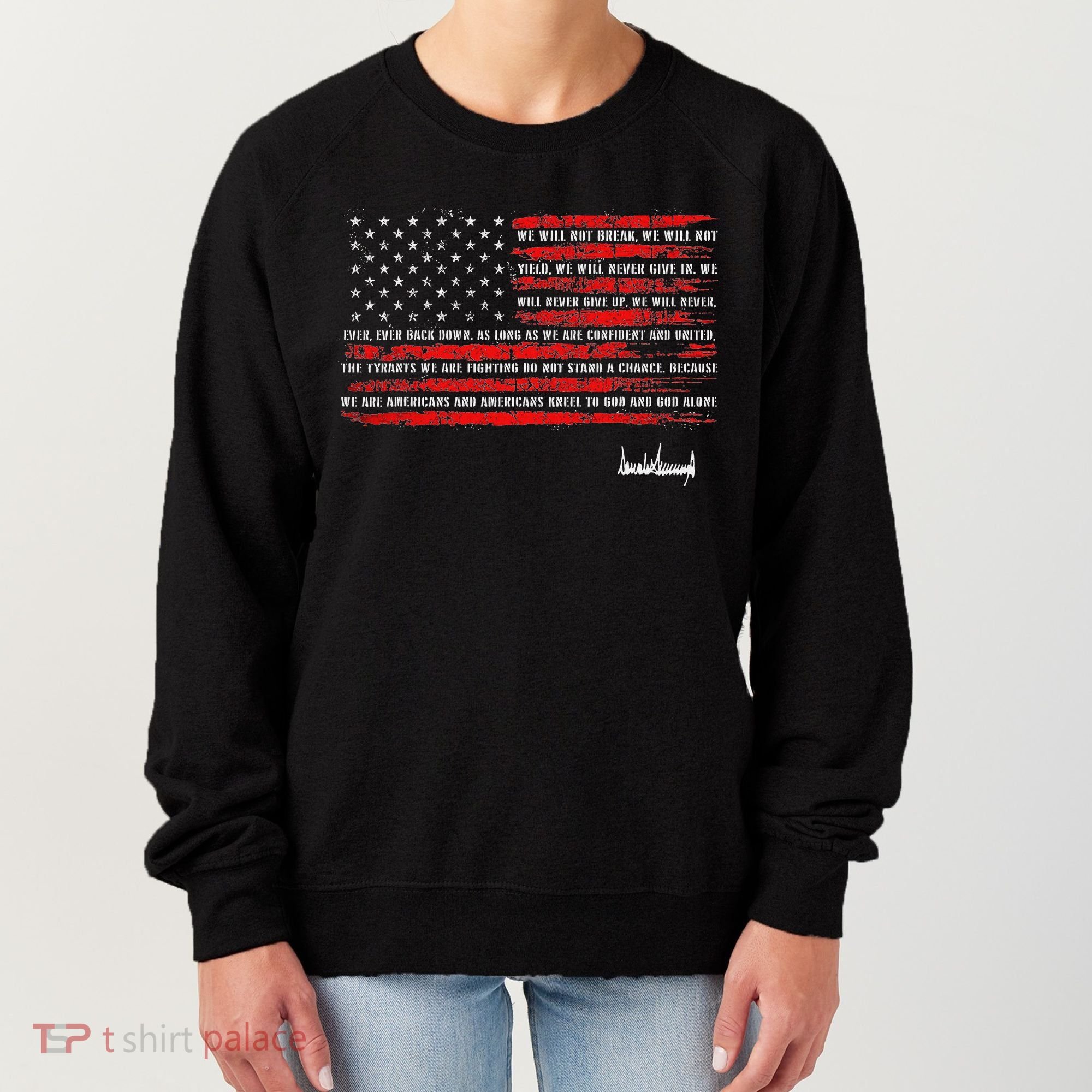 Trump Nation Proclamation Flag Women's Sweatshirt