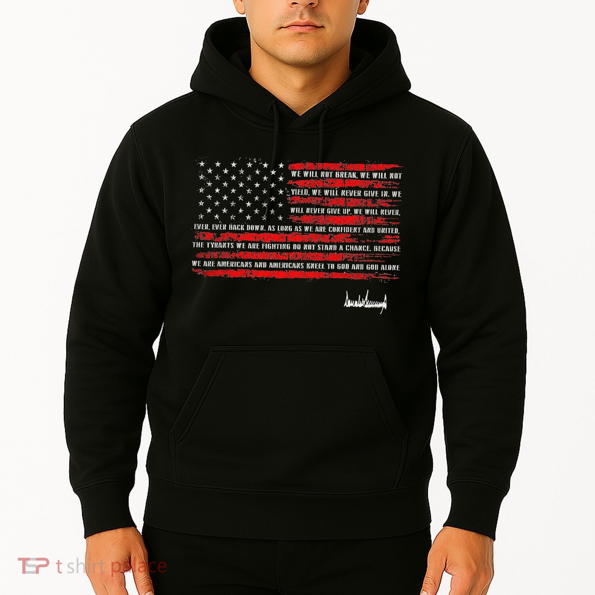 Trump Nation Proclamation Flag Hoodie