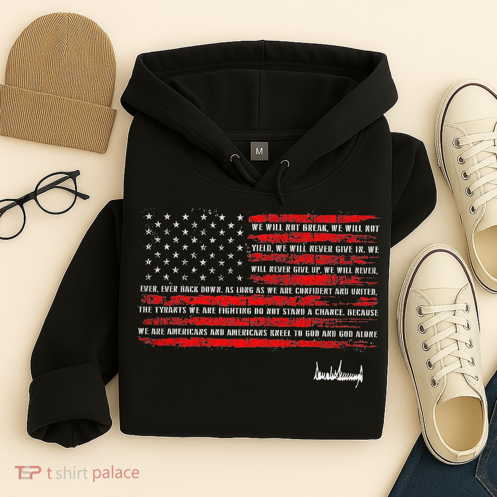 Trump Nation Proclamation Flag Hoodie