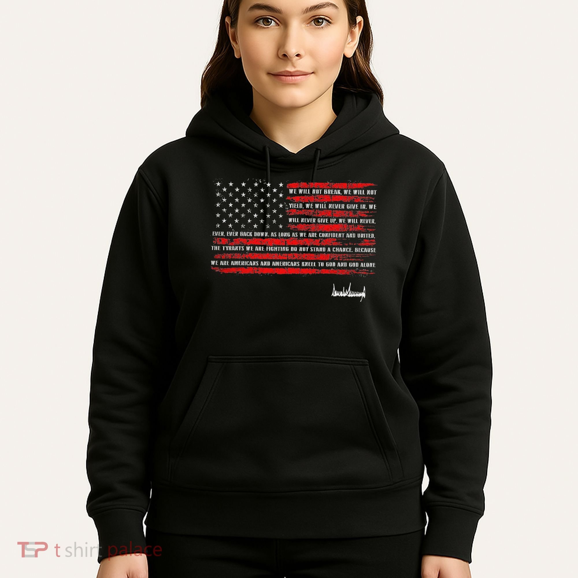 Trump Nation Proclamation Flag Hoodie