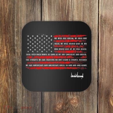 Trump Nation Proclamation Flag Coaster
