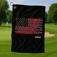 Trump Nation Proclamation Flag Golf Towel thumb 1
