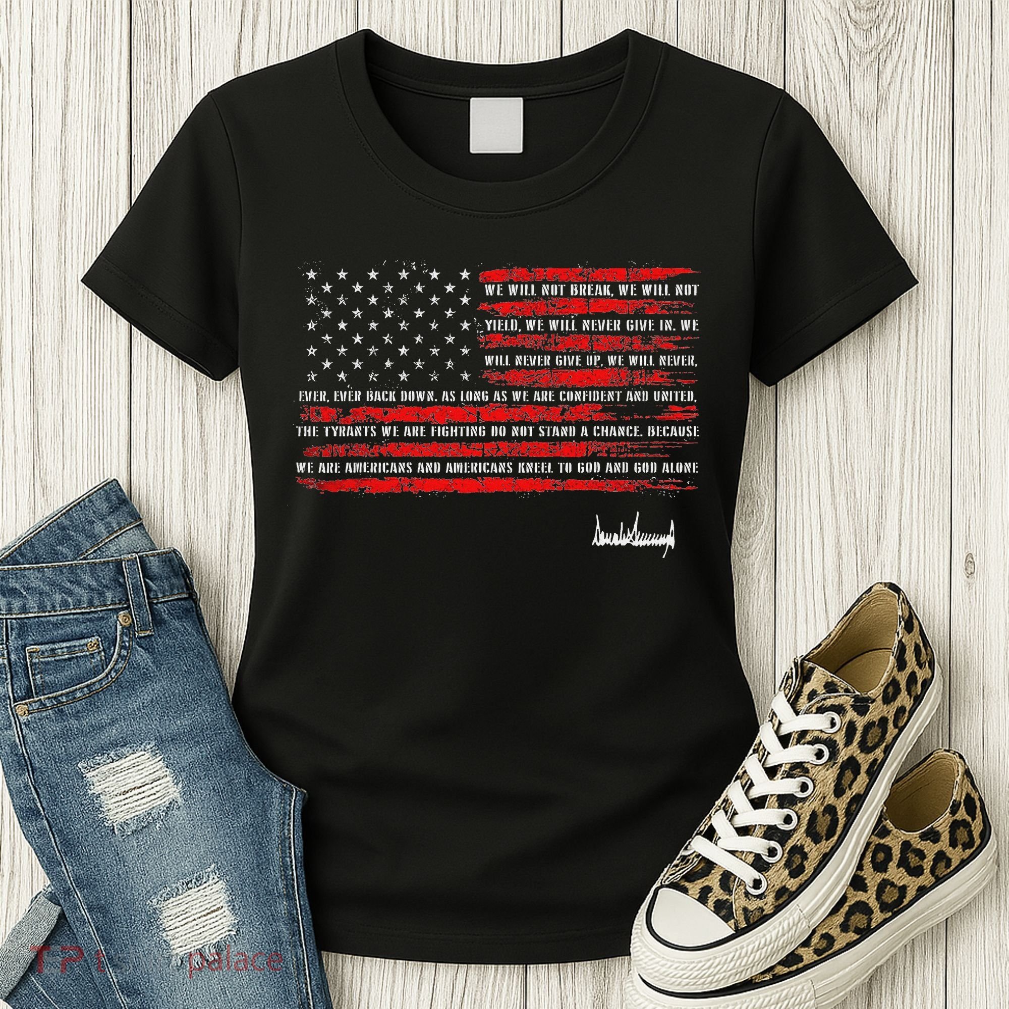 Trump Nation Proclamation Flag Women's T-Shirt