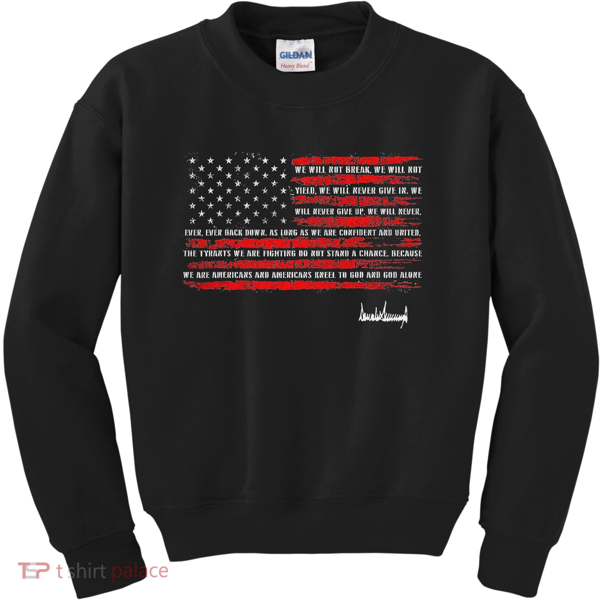 Trump Nation Proclamation Flag Kids Sweatshirt