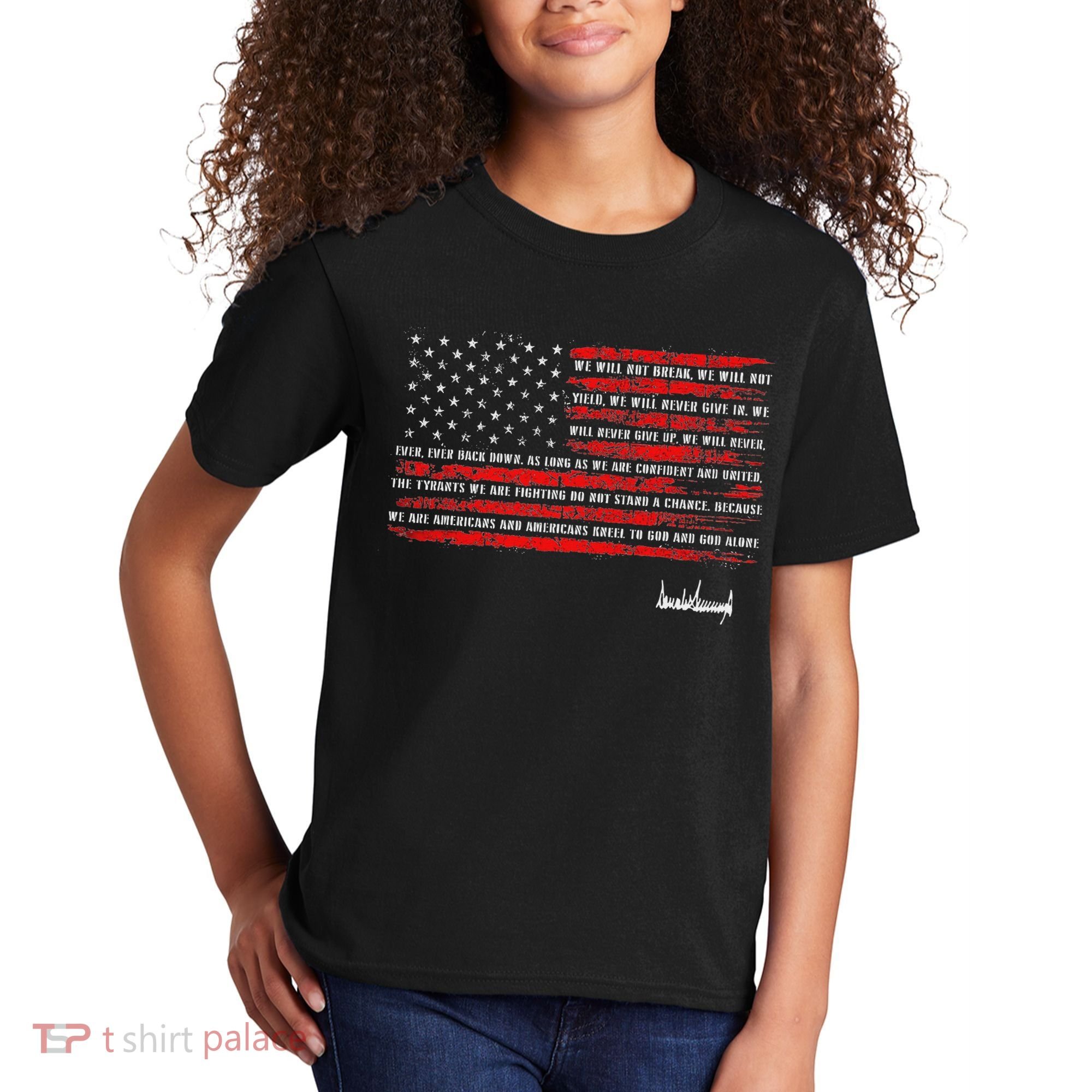 Trump Nation Proclamation Flag Kids T-Shirt