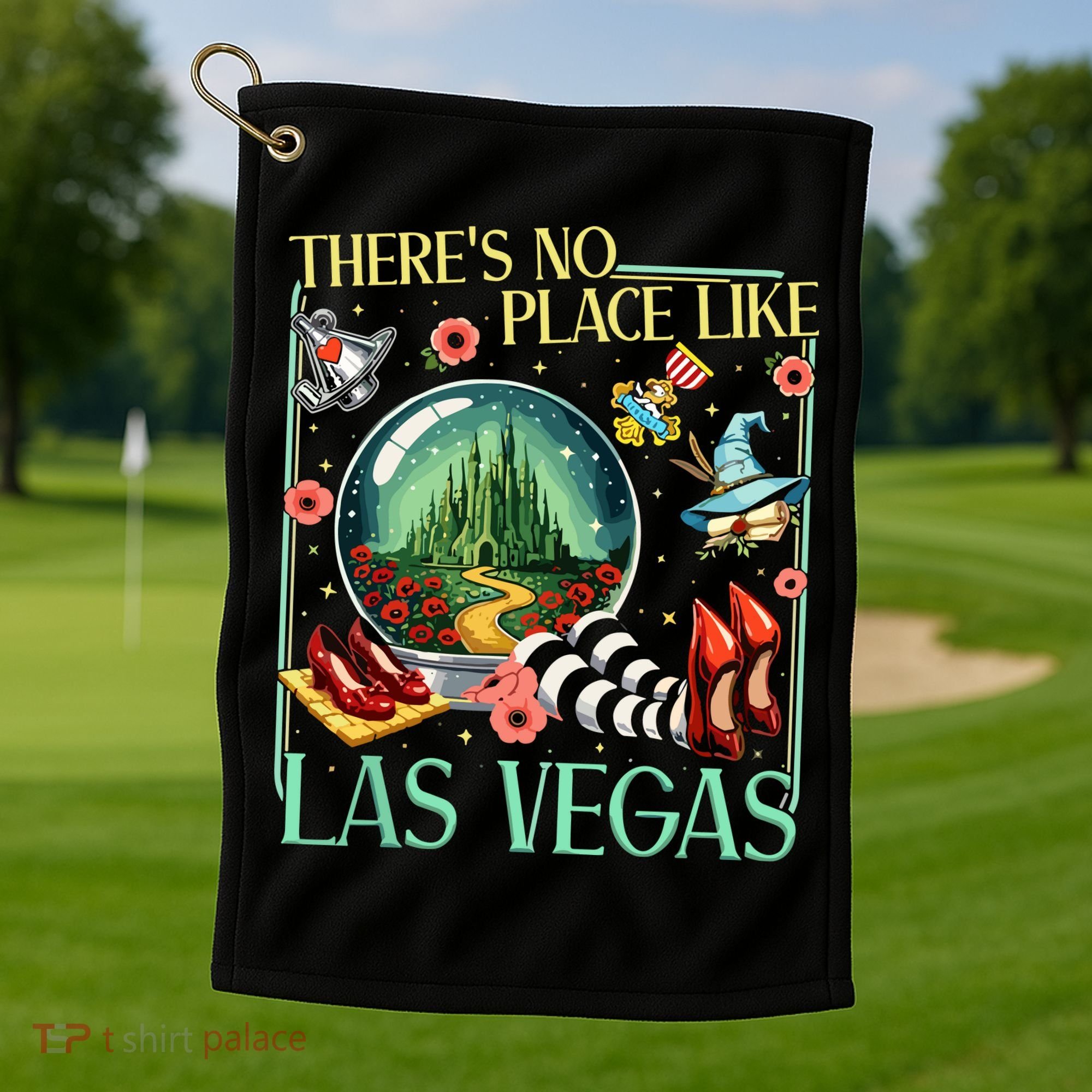There's No Place Like Las Vegas Wizard Golf Towel