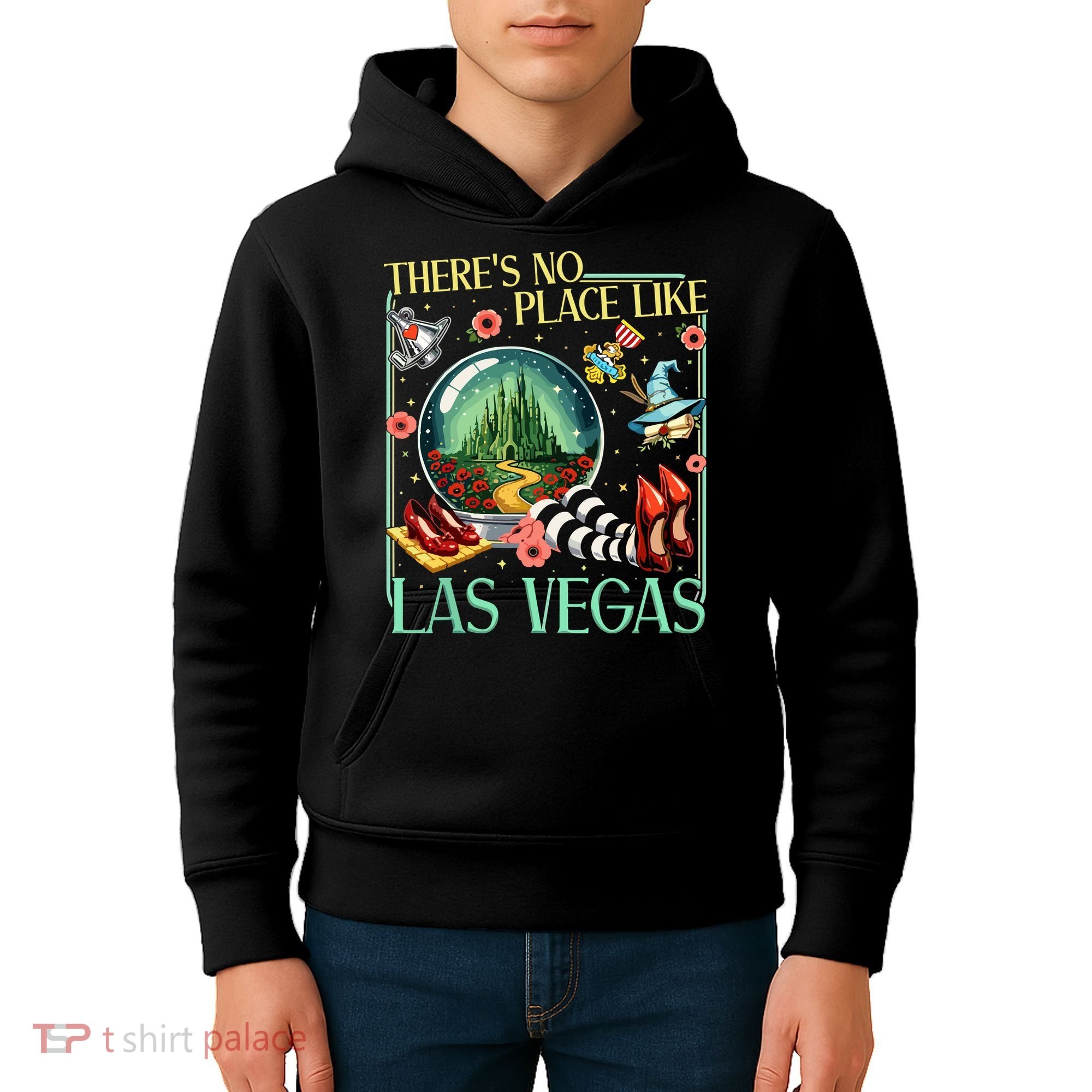 There's No Place Like Las Vegas Wizard Kids Hoodie