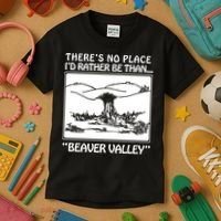 ThereS No Place ID Rather Be Than Beaver Valley Kids T-Shirt thumb 3