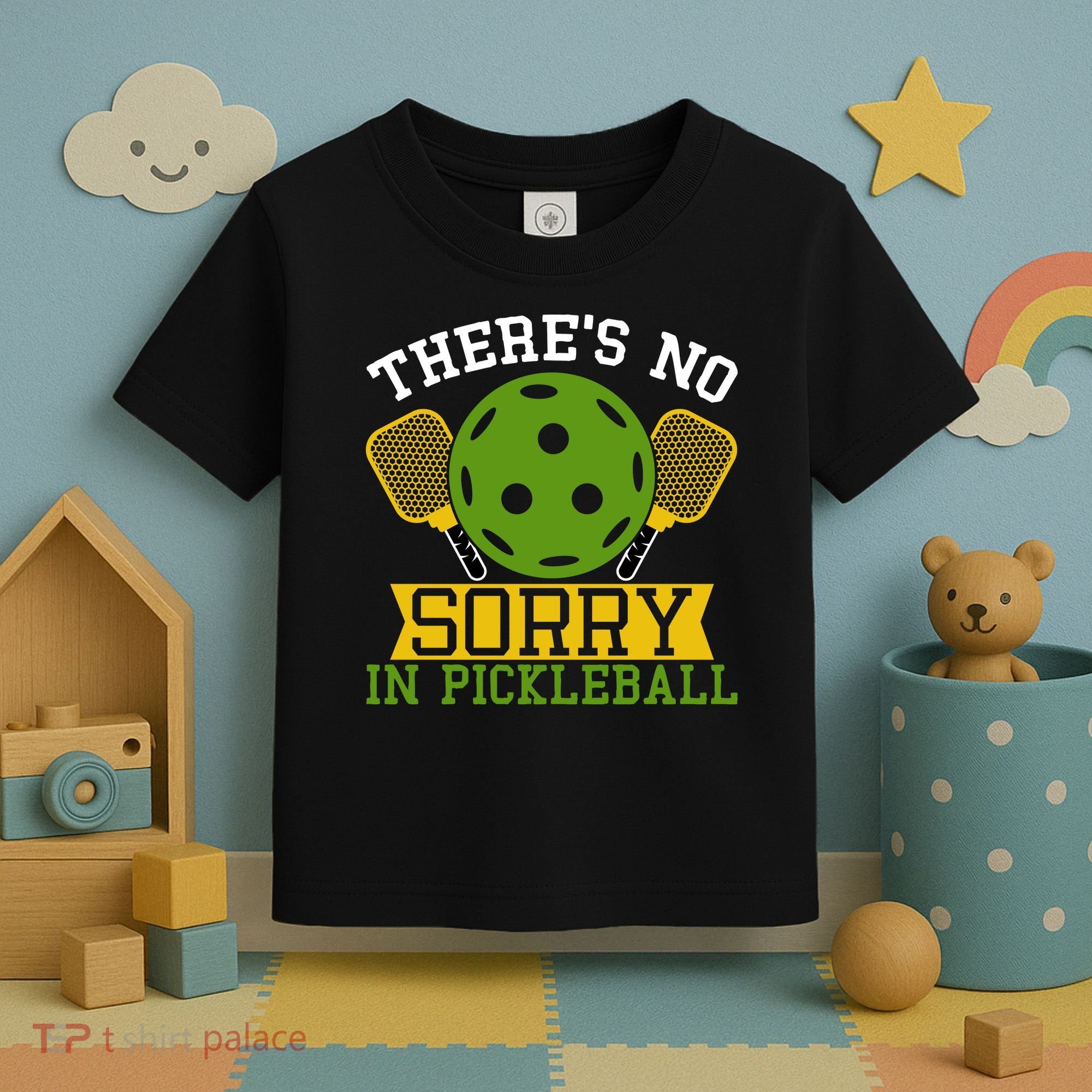 There's No Sorry In Pickleball Gift For Pickleball Team Toddler T-Shirt