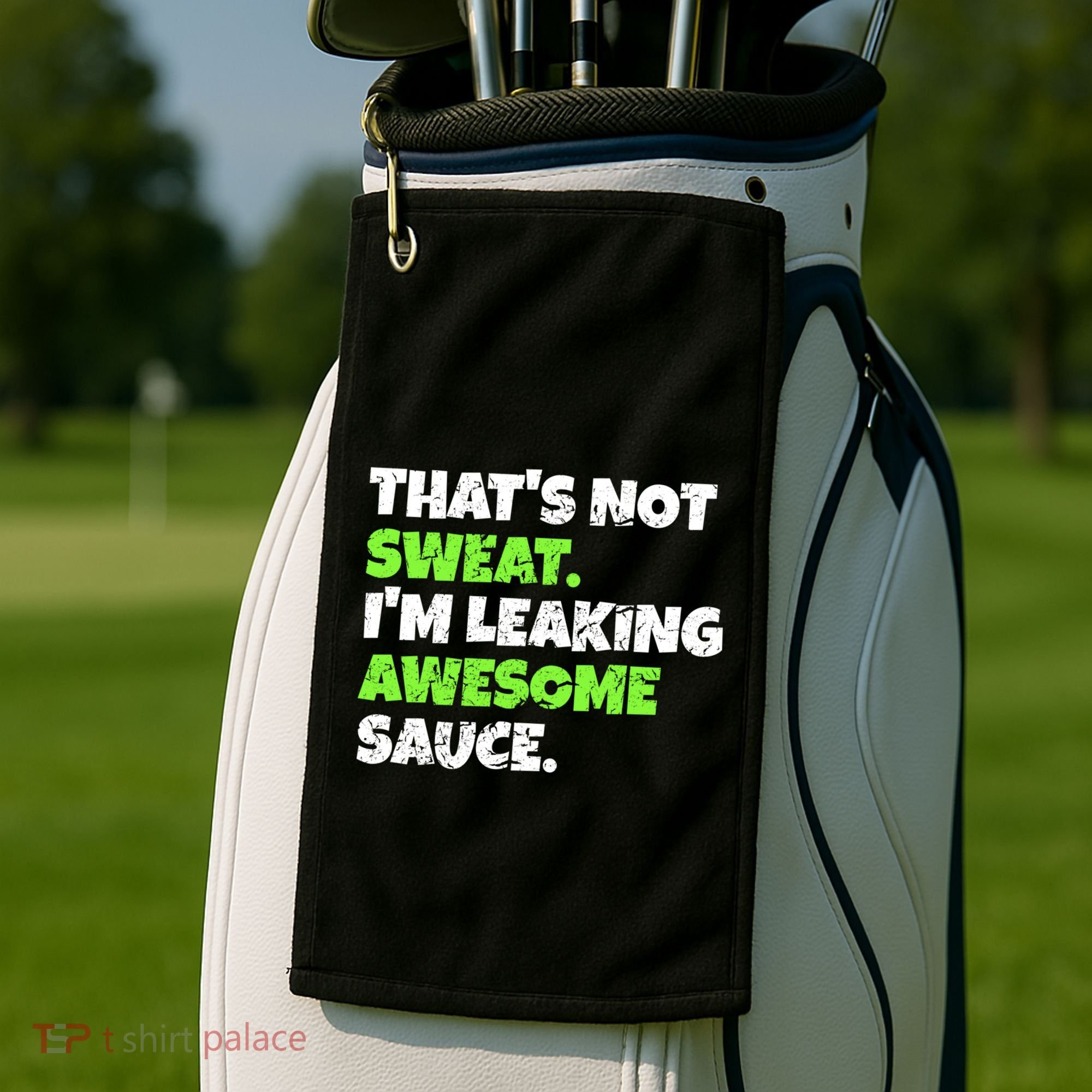 Thats Not Sweat Im Leaking Awesome Sauce Gift Golf Towel