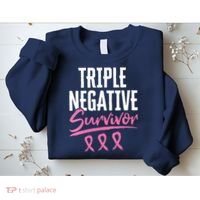 Triple Negative Survivor Breast Cancer Awareness TNBC Sweatshirt thumb 2