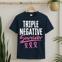 Triple Negative Survivor Breast Cancer Awareness TNBC T-Shirt thumb 2
