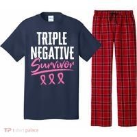 Triple Negative Survivor Breast Cancer Awareness TNBC Pajama Set thumb 0
