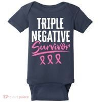 Triple Negative Survivor Breast Cancer Awareness TNBC Baby Bodysuit thumb 0