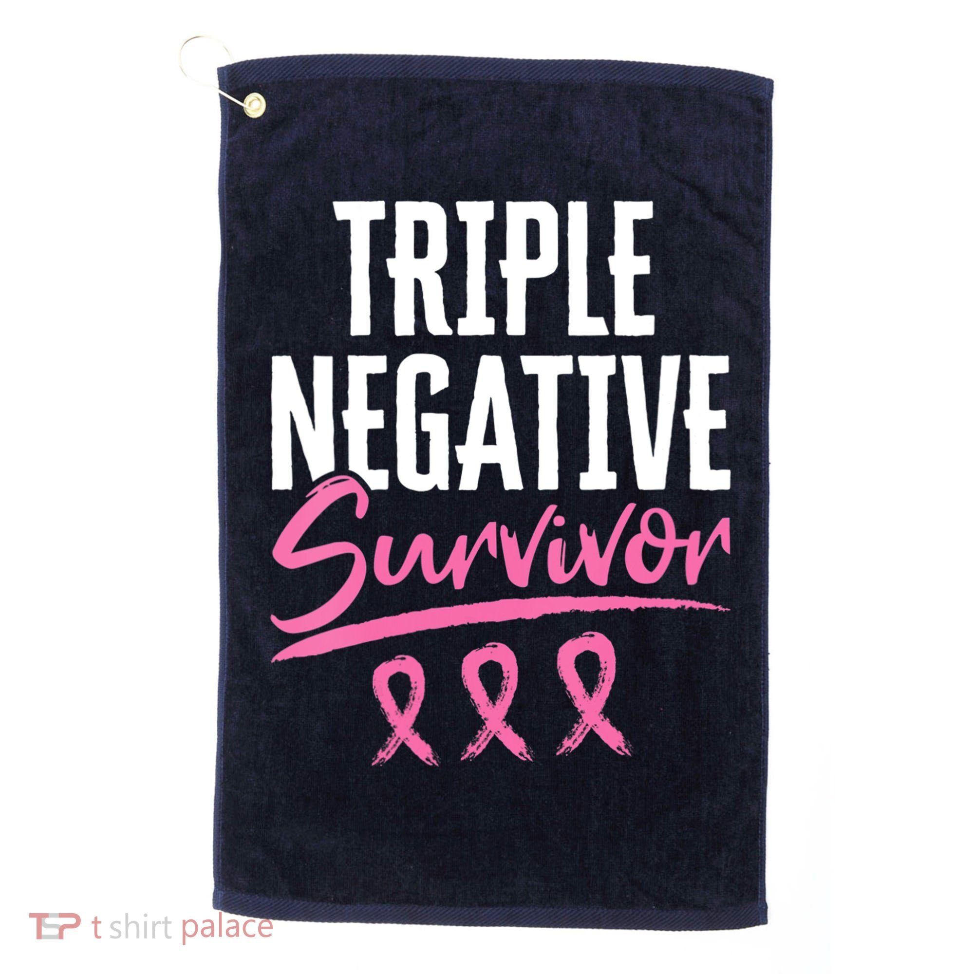 Triple Negative Survivor Breast Cancer Awareness TNBC Golf Towel