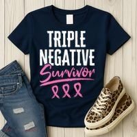 Triple Negative Survivor Breast Cancer Awareness TNBC Women's T-Shirt thumb 3