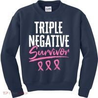 Triple Negative Survivor Breast Cancer Awareness TNBC Kids Sweatshirt thumb 0