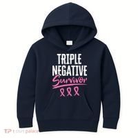 Triple Negative Survivor Breast Cancer Awareness TNBC Kids Hoodie thumb 0