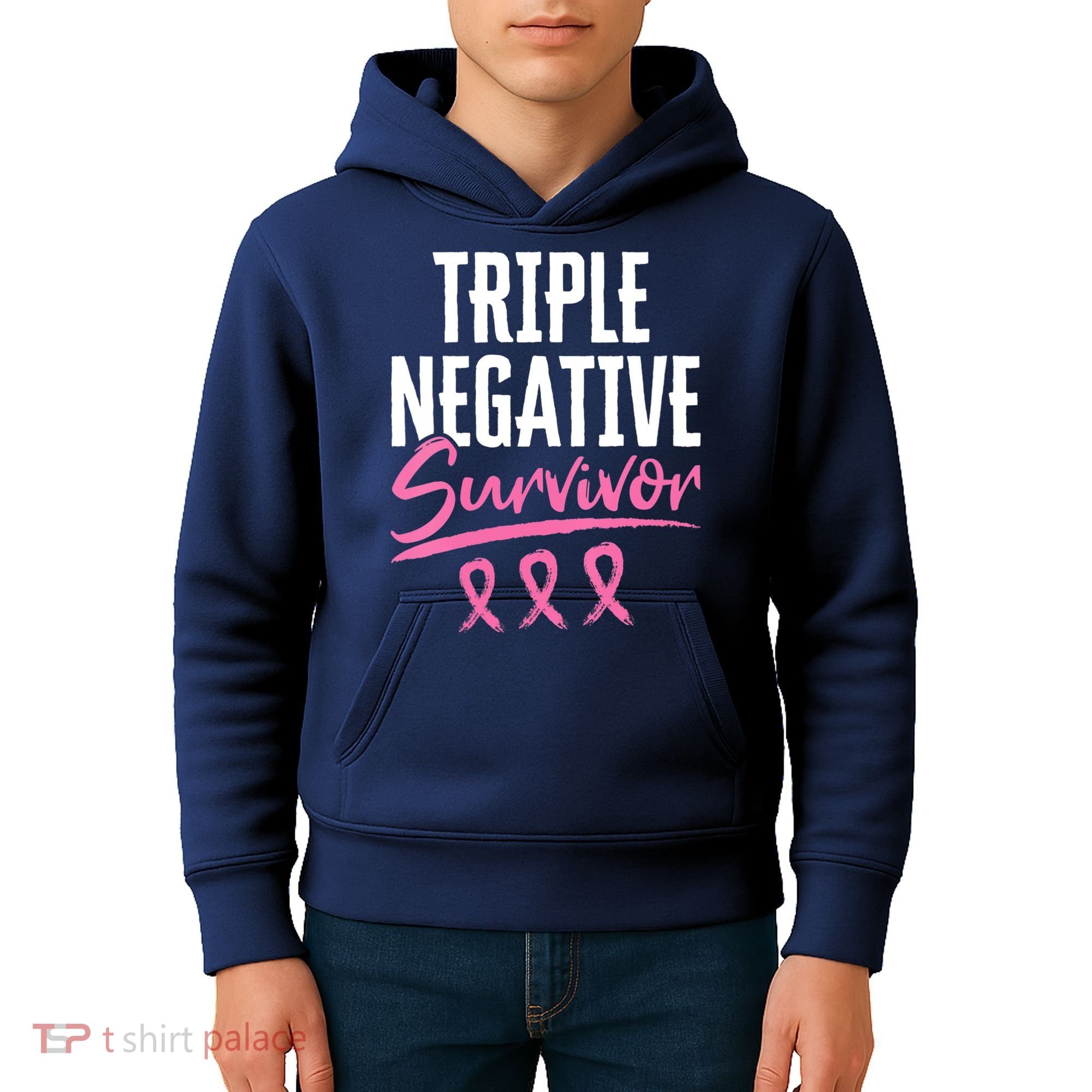 Triple Negative Survivor Breast Cancer Awareness TNBC Kids Hoodie