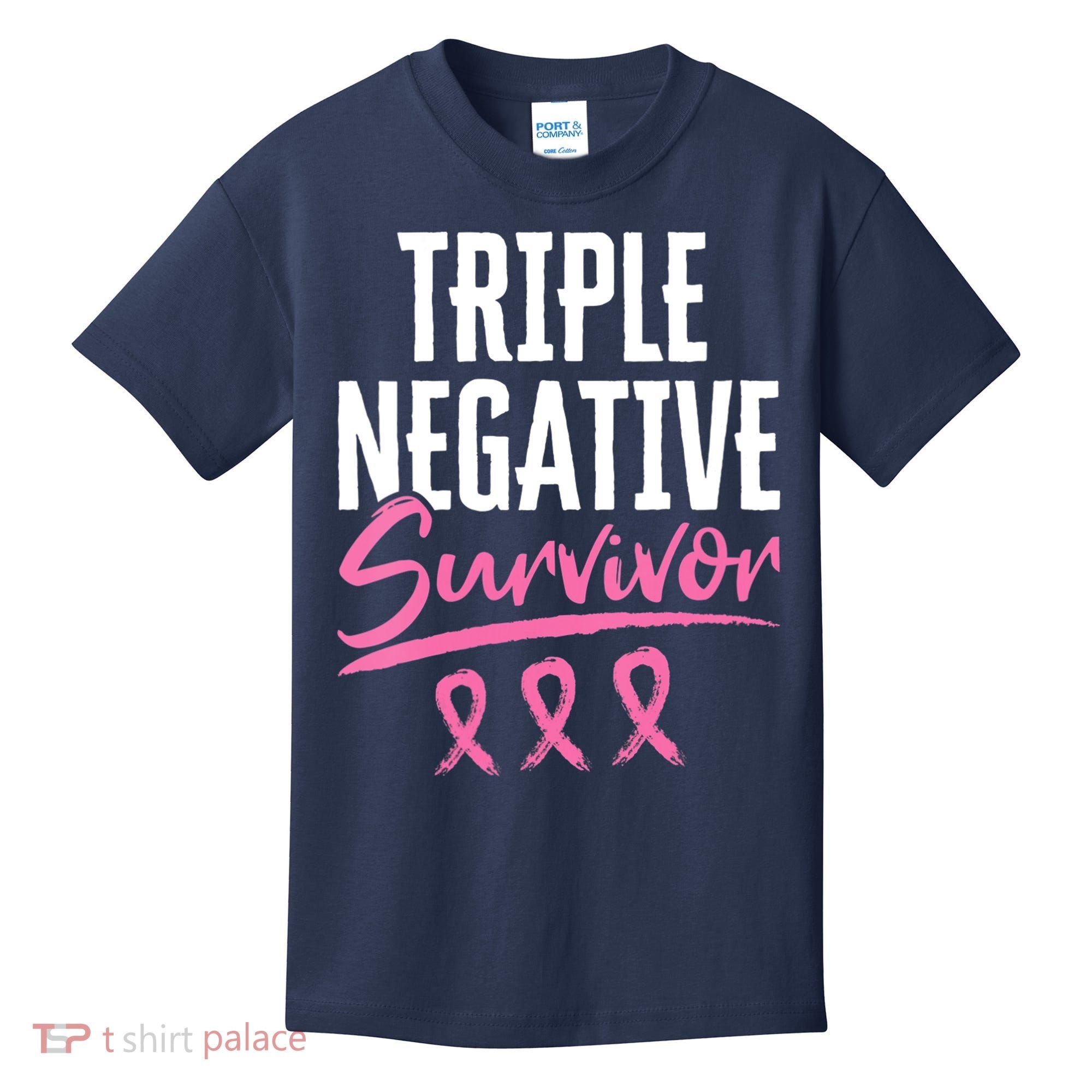 Triple Negative Survivor Breast Cancer Awareness TNBC Kids T-Shirt