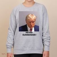 Trump Never Surrender Mug Shot Women's Sweatshirt thumb 0